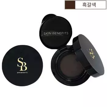 Skin Benefit Hair Cushion 9g Crown Spare Hair Cover Hair Loss Cover Heukchae Hair Shading Compressed Powder, темно-коричневый, 1 шт.