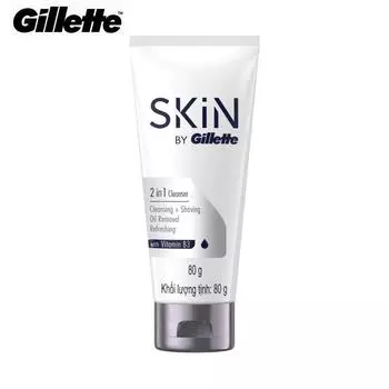 SKiN By Gillette Очищающее средство 2 в 1, очищающее + бритье, обезжиривающее, освежающее, с витамином B3, 80 г. - Уход за кожей 80 g.