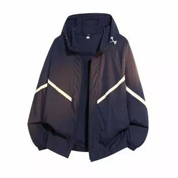 Skin Clothes, Casual Jackets, Anti Wrinkle Clothes, Summer Hooded Outdoor Sports, Thin Sun Protection Clothes for Men XXXL/85-97KG