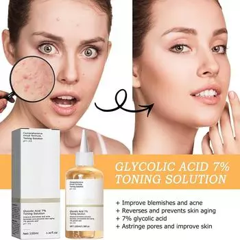 Skin Refreshing Solution Exfoliate And Revitalize Skin Facial Toner Glycolic 100ml белый