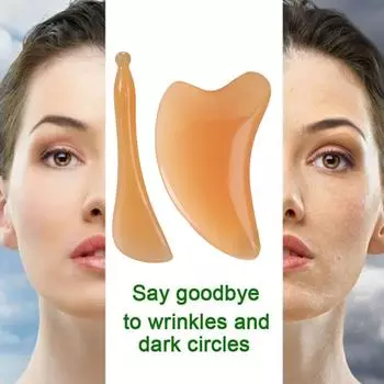 Skin Scraping Resin Massage Board Face Eye SPA Massager Hands .For Promote Blood Plate Back Nec H5T3 pulling rod-1pcs