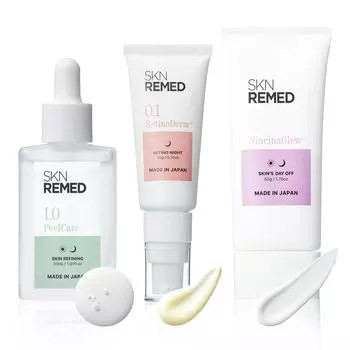 Skin SKN REMED Skin Cycle Method set Retinol Peeling Medicinal Niacinamide Serum Cream Gel Exfoliation Care Pore Shine Firmness [Doctor s Care]