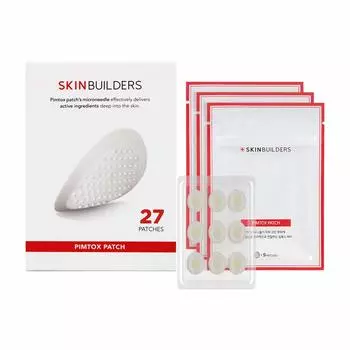Skinbuilders Pimtox Patch Патч с микроиглами для лечения проблем с кожей (3 упаковки, 27 пластырей)