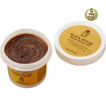 SKINFOOD Black Sugar Mask Смываемая маска, 1 упаковка, 2 шт.