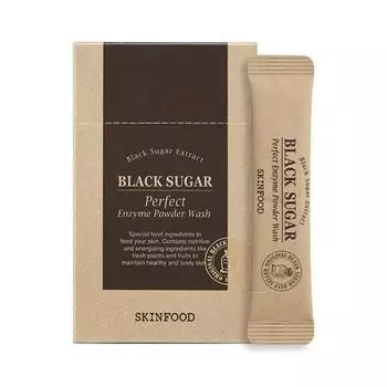 Skinfood [Очищающая энзимная пудра] Black Sugar Perfect Enzyme Powder Wash (1,2 г * 30 шт.)