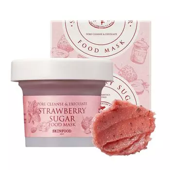 SKINFOOD Пищевая маска Клубника Сахар 120 г Упаковка Маска для лица Корейская упаковка Смываемая