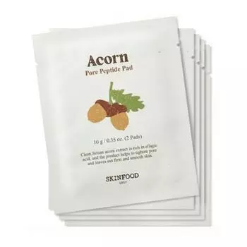 SKINFOOD Прокладки Acorn Pore Peptide портативные 2шт 10г, 1шт, 5шт