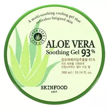 SKINFOOD Успокаивающий гель с алоэ вера 93% 300 мл (10,14 жидких унций), 300мл, 1 шт.