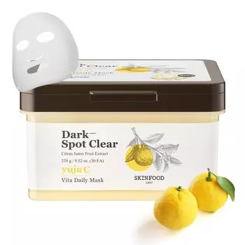 SKINFOOD Yuzu C Vita Daily Mask Mask Pack Корейская тканевая маска для ежедневного ухода