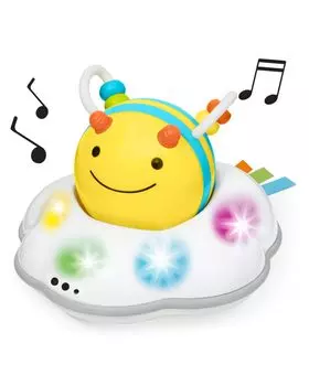 SKIP HOP SKIPHOP Обучение ползанию для детей от 5 месяцев и старше Стимулирующая светом и звуком игрушка-спираль «Пчела» TYSH303108