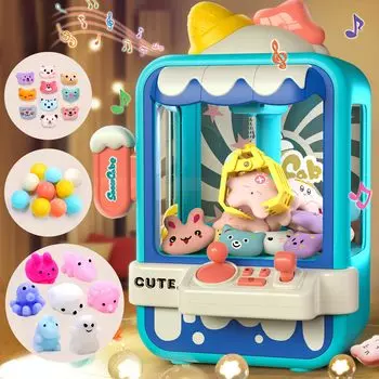 Skirfy Crane Game Милая обучающая регулируемая 4-х музыкальная мощная настольная USB батарея кран игра для дома мягкая игрушка для подарка на день рождения SF25016 игрушка, дизайн, синий