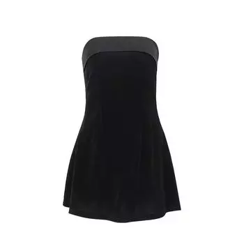 Skirt2023 Fashion Ribbon Tassel Reflective Pu Fishtail Skirt Micro Elastic Asymmetric Skirt Skirt Fashion Skirt Black M