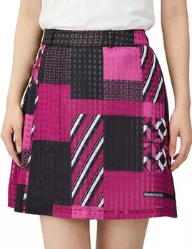 Skirt Panel Golf Base 1 [Pearly Gates] Women s (Geometric Print/Sheer Check) / / 055-3234022 091_Pink [M]