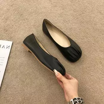 Skirt spring new silver year gentle niche gentle beanie shoes retro single shoes women s shoes with folds 40 бежевый