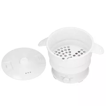 Складная электрическая плита Hot Pot 800 Вт 1,2 л Дорожная кастрюля для кемпинга Офиса Отеля Лапша Каша Суп UK Plug 220V