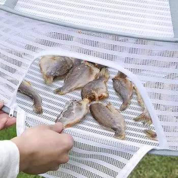 Складная балконная сетка для сушки вещей, клетка от мух для домашнего использования, переносная сетка для сушки рыбы и овощей