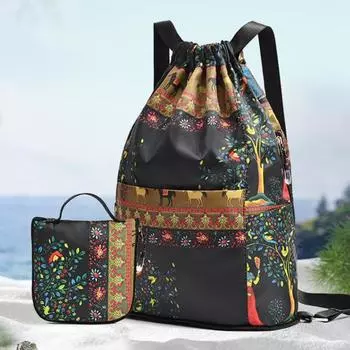 Складная баскетбольная сумка Yousheng со шнурком, рюкзак из водонепроницаемой ткани Оксфорд, большая вместимость, портативная подростковая повседневная школьная сумка, дорожные принадлежности F