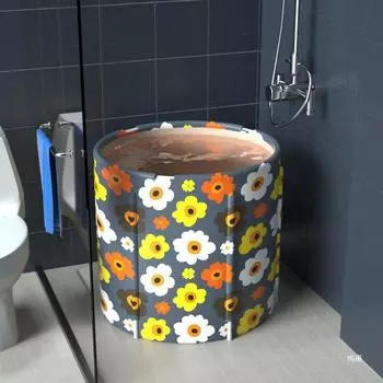 Складная большая ванна для ванной комнаты, СПА-ведро, круглая переносная ванна, удобная для хранения, ванна для купания взрослых и детей, бытовое использование