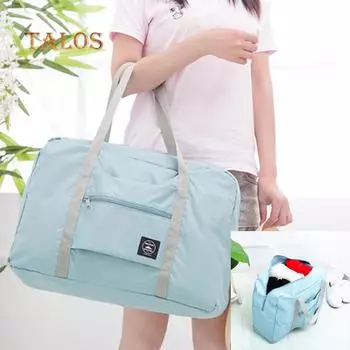 Складная большая вещевая сумка для хранения багажа, водонепроницаемая портативная дорожная сумка, сумки через плечо розовый