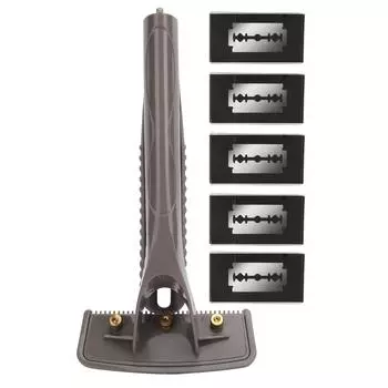 Складная бритва для волос на спине с длинной ручкой, триммер для волос на теле из пластика для мужчин