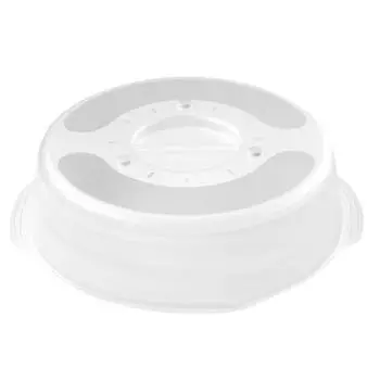 Складная брызгозащищенная крышка для микроволновой печи. Полупрозрачная крышка для микроволновой печи пищевого класса, не содержащая BPA. Магнитная брызгозащитная крышка для наведения. белый