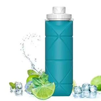 Складная бутылка для воды, 600 мл, герметичная, пищевая, без BPA, устойчивая к высоким температурам, уличная чашка для воды, спортивная бутылка