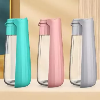 Складная бутылка для воды для собак, маленьких, средних и больших собак, кошек, уличная герметичная портативная поилка для щенков, принадлежности для плюшевого мопса