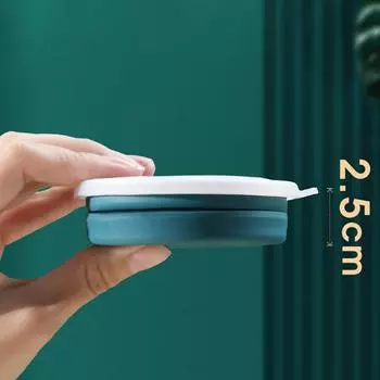 Складная бутылка для воды, кружка 320 мл, складные силиконовые чашки для кофе, кружки синий