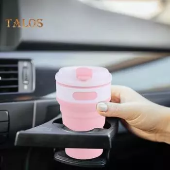 Складная чашка для воды Складная дорожная чашка с герметичным уплотнением Изолированная конструкция Портативный пищевой стакан Складная чашка для кемпинга Туризм Спорт синий