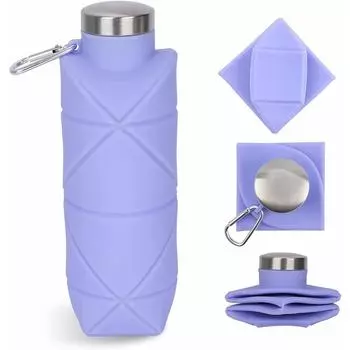 Складная чашка из нержавеющей стали, 700 мл, для занятий спортом на открытом воздухе, силиконовая чашка, карман, портативная бутылка для воды 700ml