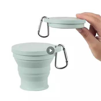 Складная чашка, защита от ожогов и капель, тонкая работа, силиконовая чашка на 180 мл и блюдце, чашка для напитков, легко носить с собой, складное хранение 180ml