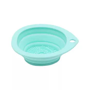 Складная чистящая салфетка для кистей для макияжа, силиконовая чистящая салфетка для косметических принадлежностей, средство для мытья One Size зелёный