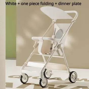 Складная детская коляска, легкая детская прогулочная коляска со съемным обеденным подносом, солнцезащитный козырек, дорожная детская коляска для детей чёрный