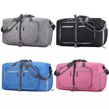 Складная дорожная спортивная сумка с отделением для обуви и регулируемым ремнем, ночная сумка. Большая спортивная сумка для мужчин и женщин. серый