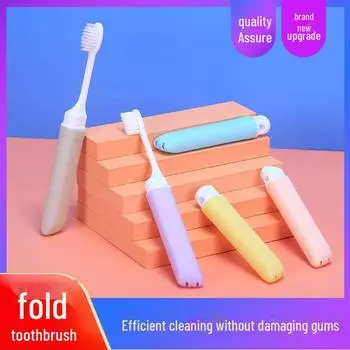 «Складная дорожная зубная щетка Macaron с мягкой щетиной для взрослых» (5-Pack) 1 piece