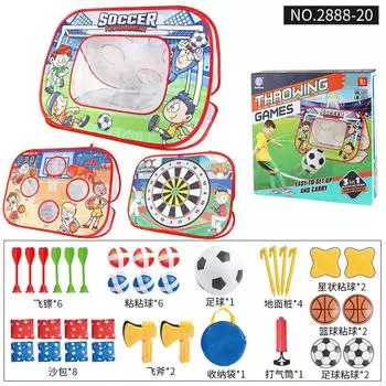 Складная доска-мишень 3-в-1 для метания мешков с песком, футбольная мишень, мешок с песком для наклеивания для спортивных игрушек для помещений и улицы