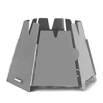 Складная дровяная печь, складная шестигранная дровяная печь из нержавеющей стали, уличная карманная печь для кемпинга, пеших прогулок, пикника