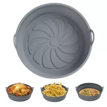 Складная фритюрница Pietuley, силиконовая фритюрница, круглая фритюрница, устойчивая к жарке, готовка, готовка, готовка, совместимая с фритюрницей, фритюрницей