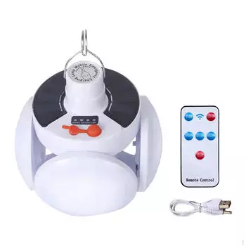 Складная футбольная лампочка солнечный фонарь 4 листа уличный кемпинговый фонарь регулируемые огни фонарик золотой