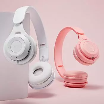 Складная гарнитура Macarons Wireless M6 Bass Heavy Bluetooth Игровые наушники чёрный