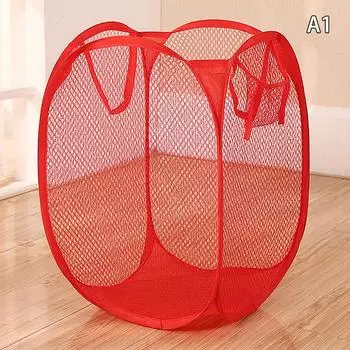 Складная грязная одежда сортировочная корзина для белья сетчатый мешок для ванной комнаты каркасное ведро органайзеры для белья сумка для хранения