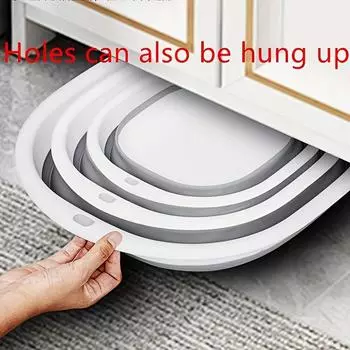 Складная и удобная раковина, 3 шт., позволяет умываться, мыть овощи, стирать нижнее белье, замачивать ноги, одна раковина может использоваться несколько раз. Grey 3pcs