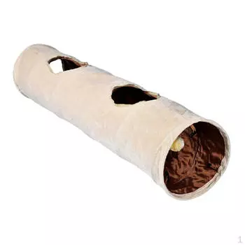 Складная игрушка-тоннель для котят и кошек с шариком, белая, 50 дюймов