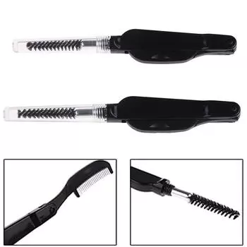 Складная кисть для ресниц, складная тушь для ресниц, расческа для бровей, кисть для красоты, инструмент чёрный