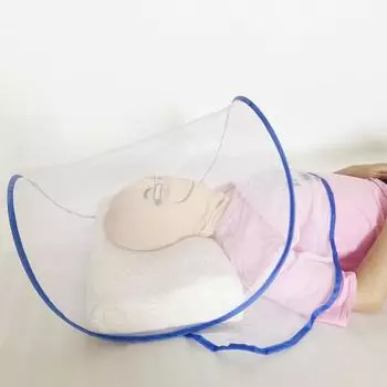 Складная компактная круглая противомоскитная сетка из полиэстера для защиты от комаров в помещении белый