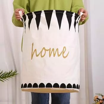 Складная корзина для белья, корзина для грязной одежды с ручкой, большая емкость с водонепроницаемым покрытием, отдельно стоящее ведро для хранения корзины 2