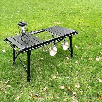 Складная корзина для хранения IGT, корзина для мытья овощей из нержавеющей стали для кемпинга, корзина для хранения принадлежностей для стола IGT