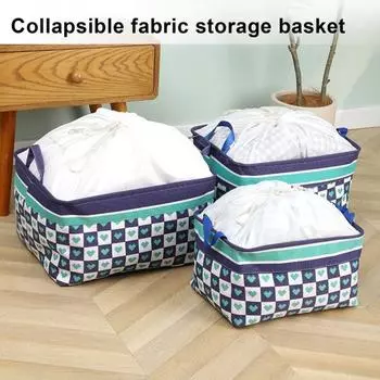 Складная корзина для хранения вещей, многофункциональный органайзер с укрепленными ручками, вместительная корзина для хранения игрушек, корзина для белья M красный