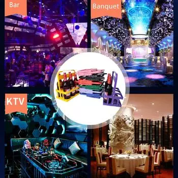 Складная корзина для пива, многоразовый держатель для напитков, стойка для хранения, держатель для KTV, ручка для напитков, кухня Z8U1 black-1pcs