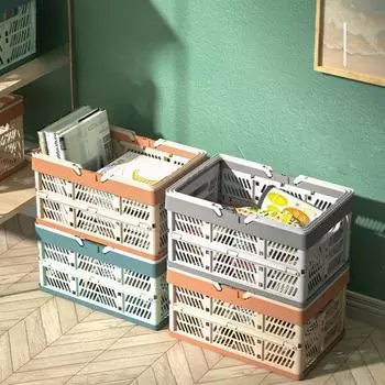 Складная корзина, переносные корзины для переноски на открытом воздухе, настольный контейнер для хранения игрушек и закусок, вместительная корзина для покупок в супермаркете